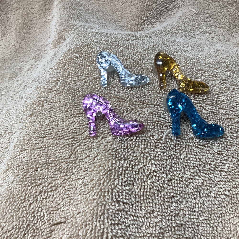 4 piece high heel set of shoe charms for Crocs